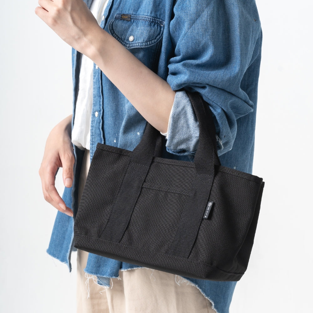 R-PET(リサイクルポリエステル) 撥水 抗菌 仕切り付き ミニ トート