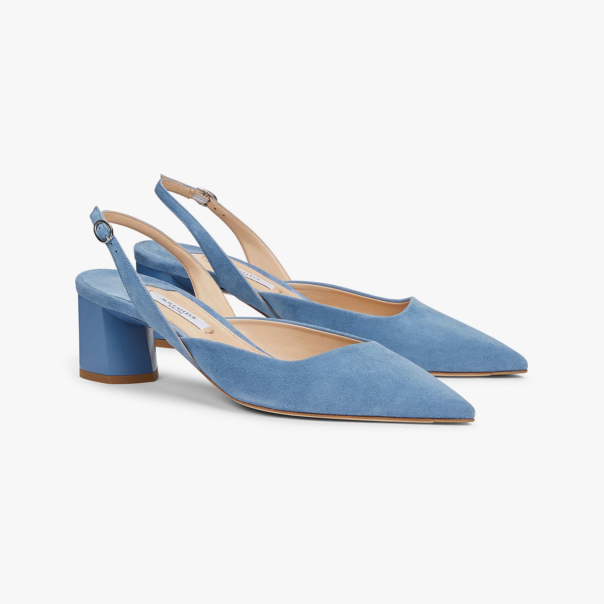 Irene Slingback - Suede :: Sky Blue – M.M.LaFleur