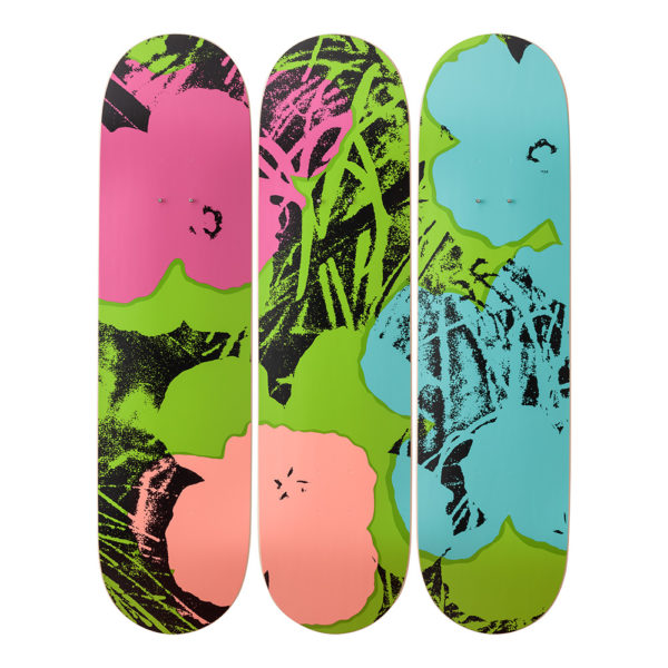 Andy Warhol Flowers Triptych Skate Decks in Green & Pink – MOCA Store