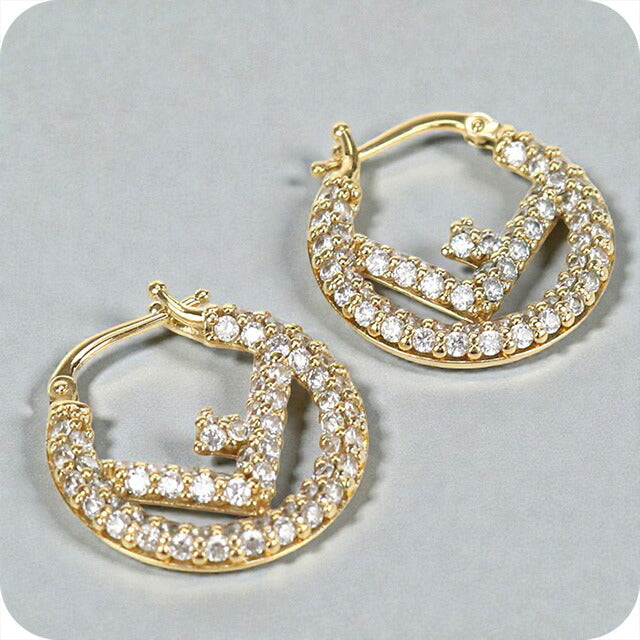 中古 フェンディ ピアス レディース ブランド FENDI エフ イズ