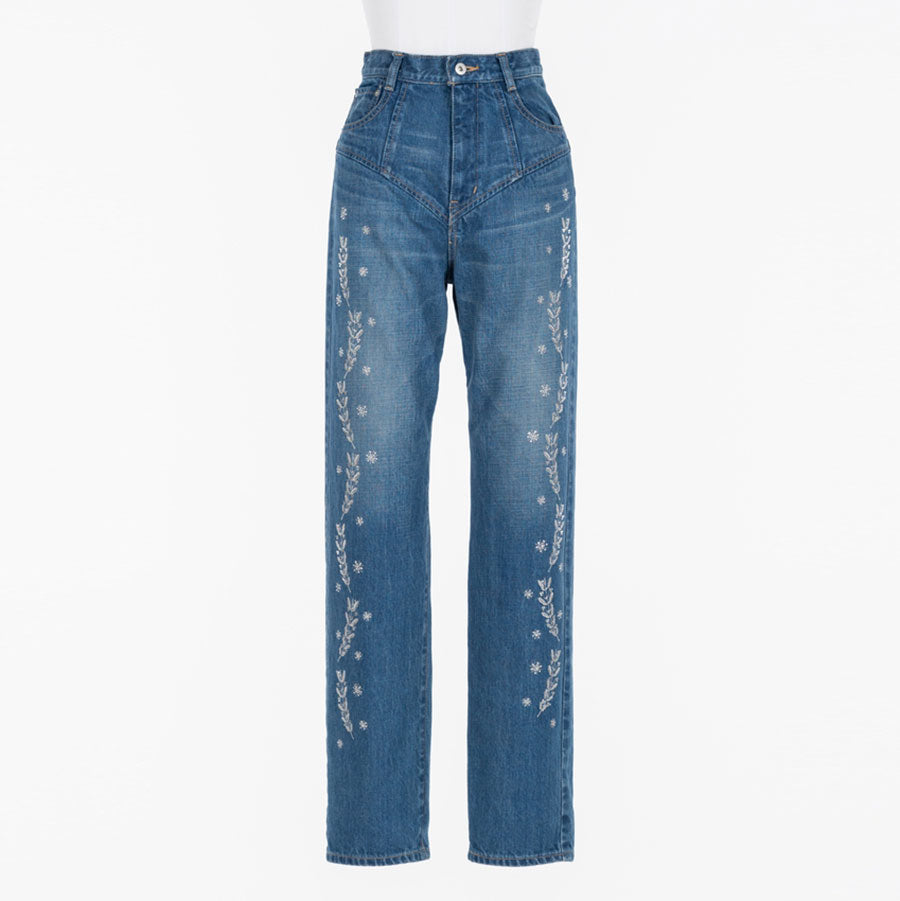 FETICO/フェティコ】Embroidered straight jeans FTC254-0601Aの通販