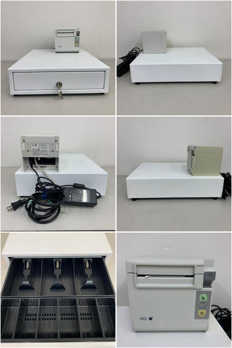 中古】 A07041 POSレシートプリンター キャッシュドロア付 SII［SEIKO