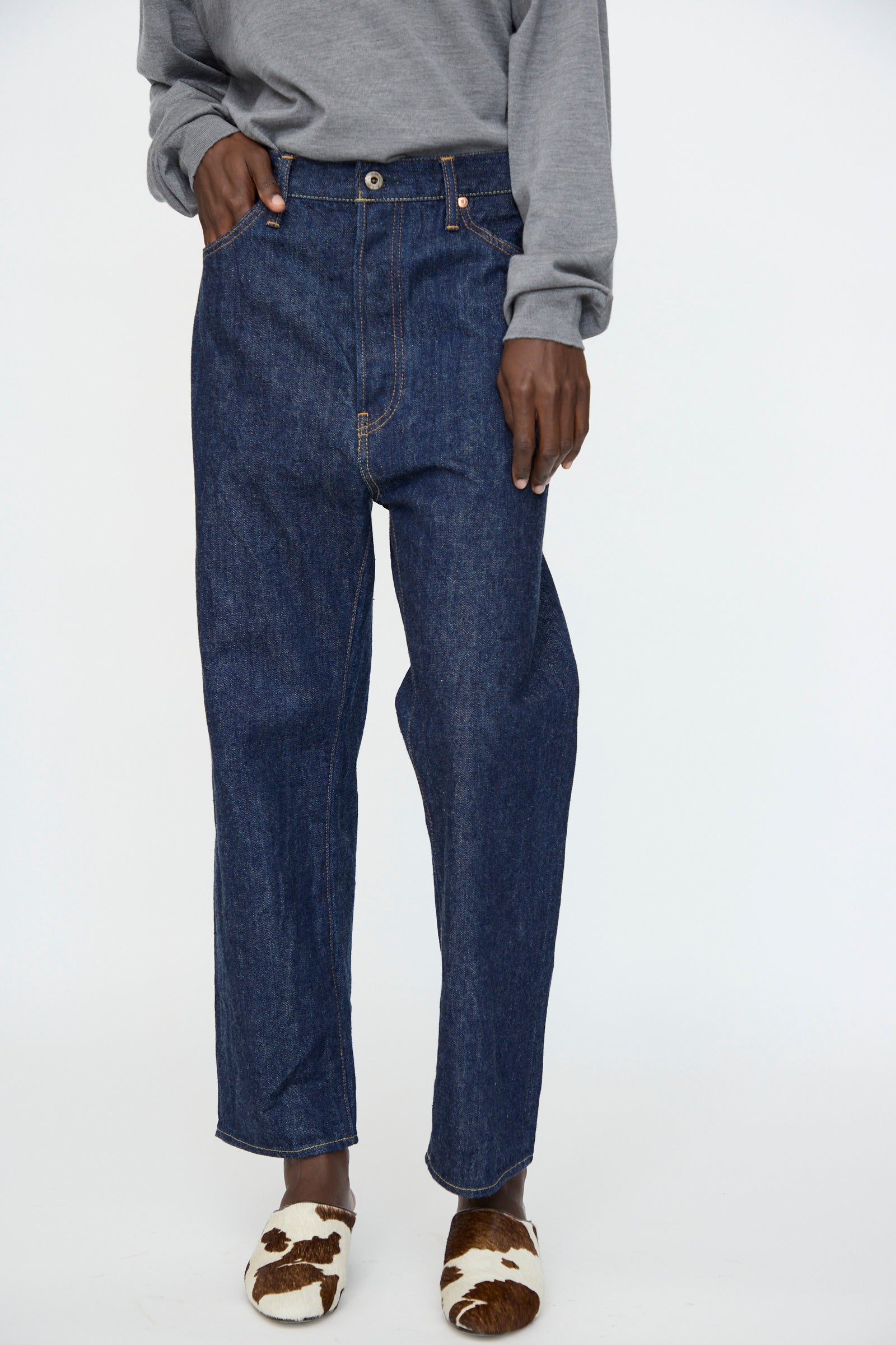 Chimala - 13oz. Selvedge Denim Wide Tapered Cut in Rinse | Oroboro