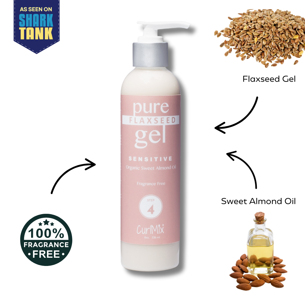 CurlMix Flaxseed Gel-Curly Hair-Fragrance Free-Sweet Almond Oil