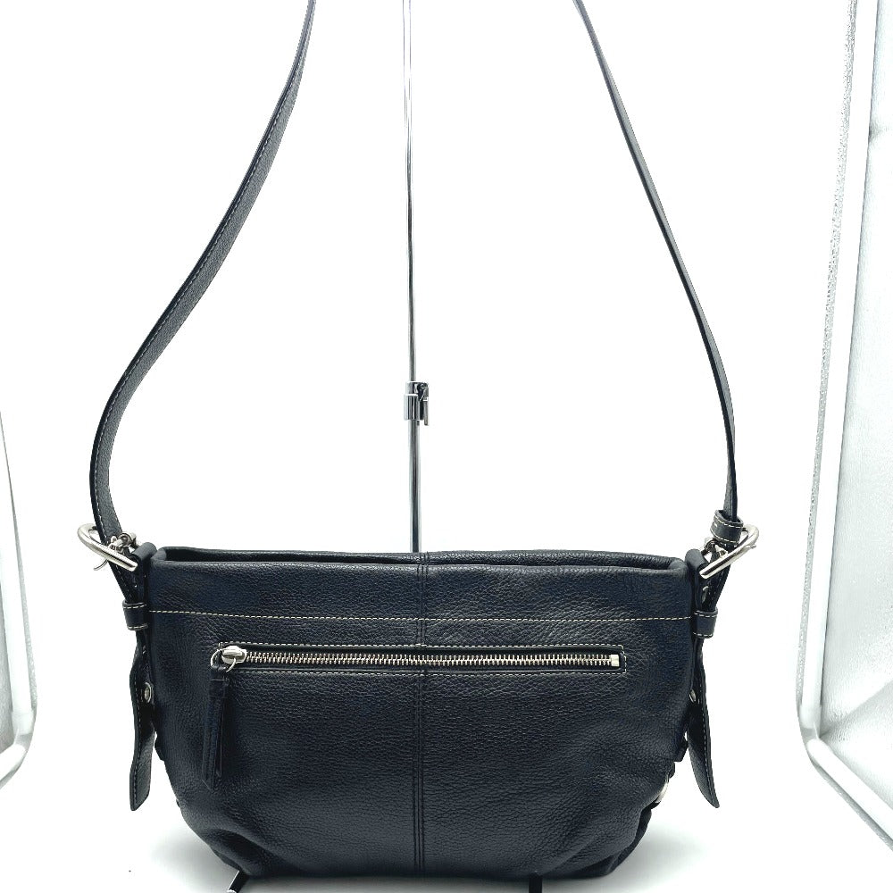 COACH コーチ ショルダーバッグ レザーバッグ 斜め掛け ブラック 外側