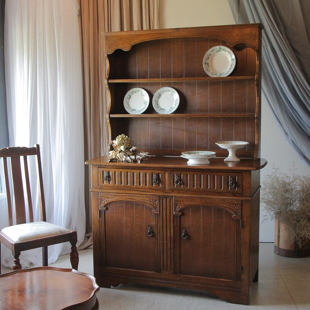 1940年代オーク材ドレッサー（カップボード） イギリスアンティーク