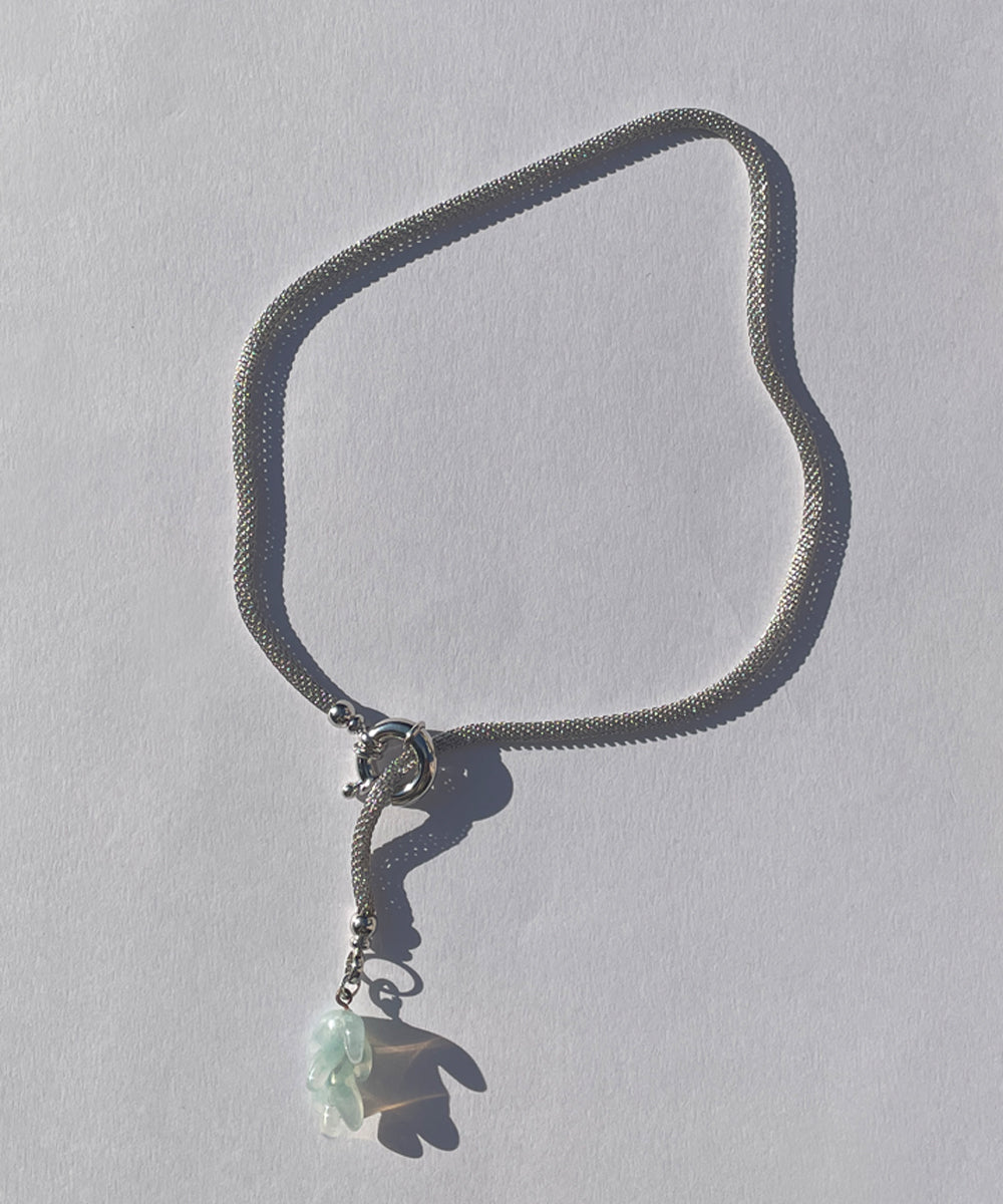 CITY SHED】Chain Necklace(BluexSilver) - Sisi Joia