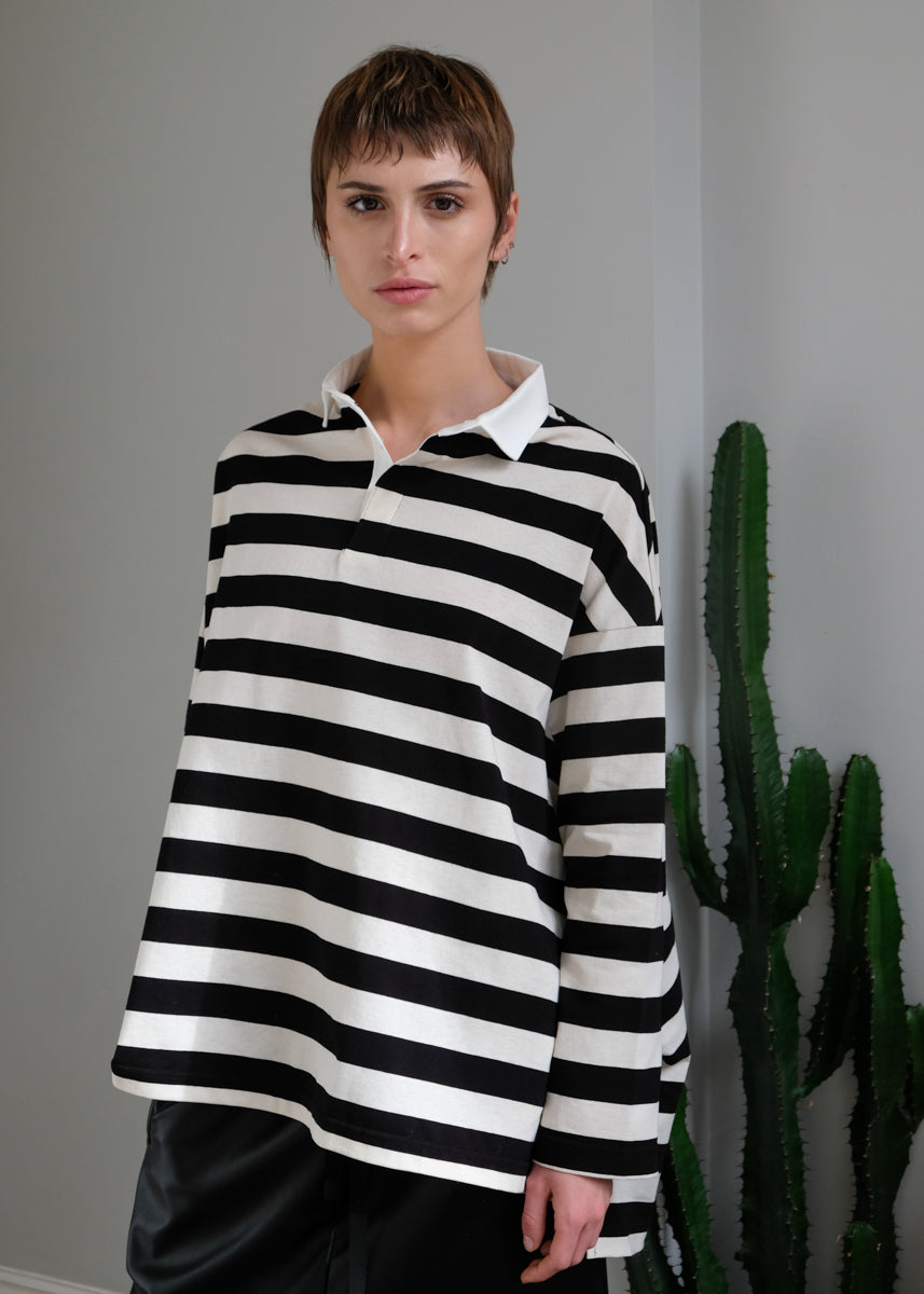 IVY RUGBY JERSEY / AIR SPINNING COTTON JERSEY STRIPE - ONLINE