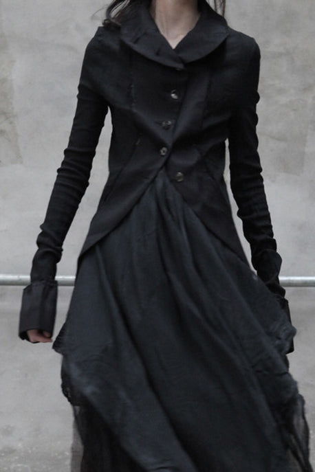 Marc Le Bihan Silky Long Sleeve Jacket Collection Highly Handcrafted F