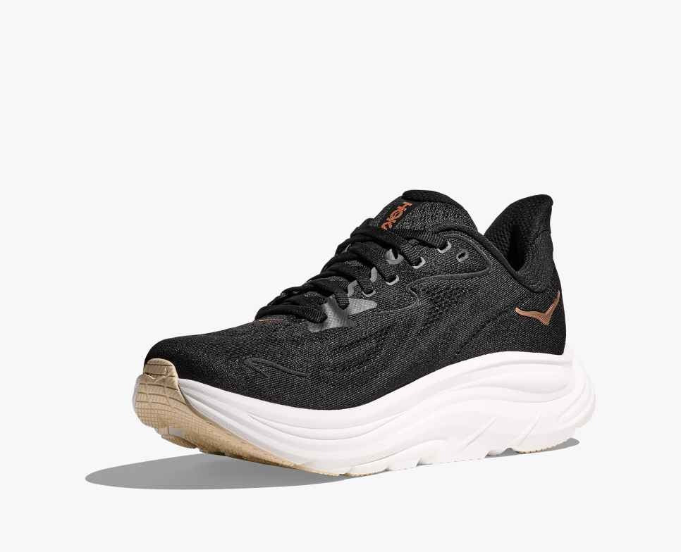 Hoka One One Clifton 10 Running Shoe - Black/Rose Gold
