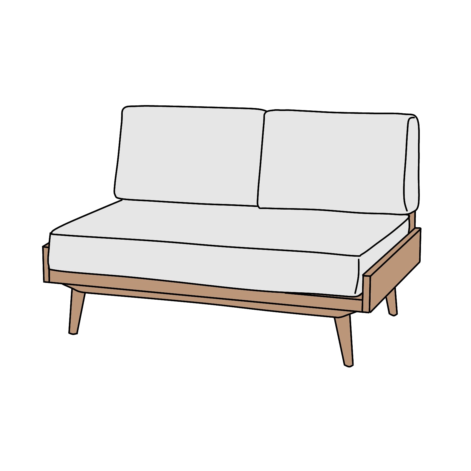 UNICO（ウニコ）ALBERO（アルベロ） カバーリングソファ 2シーター