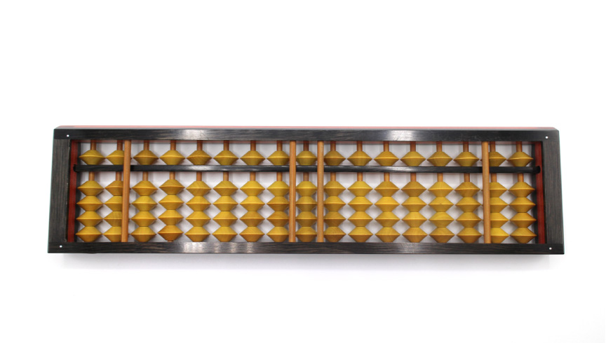 カラー枠普通そろばん17桁 柘植玉 (赤) | 株式会社DAIICHI（ダイイチ）