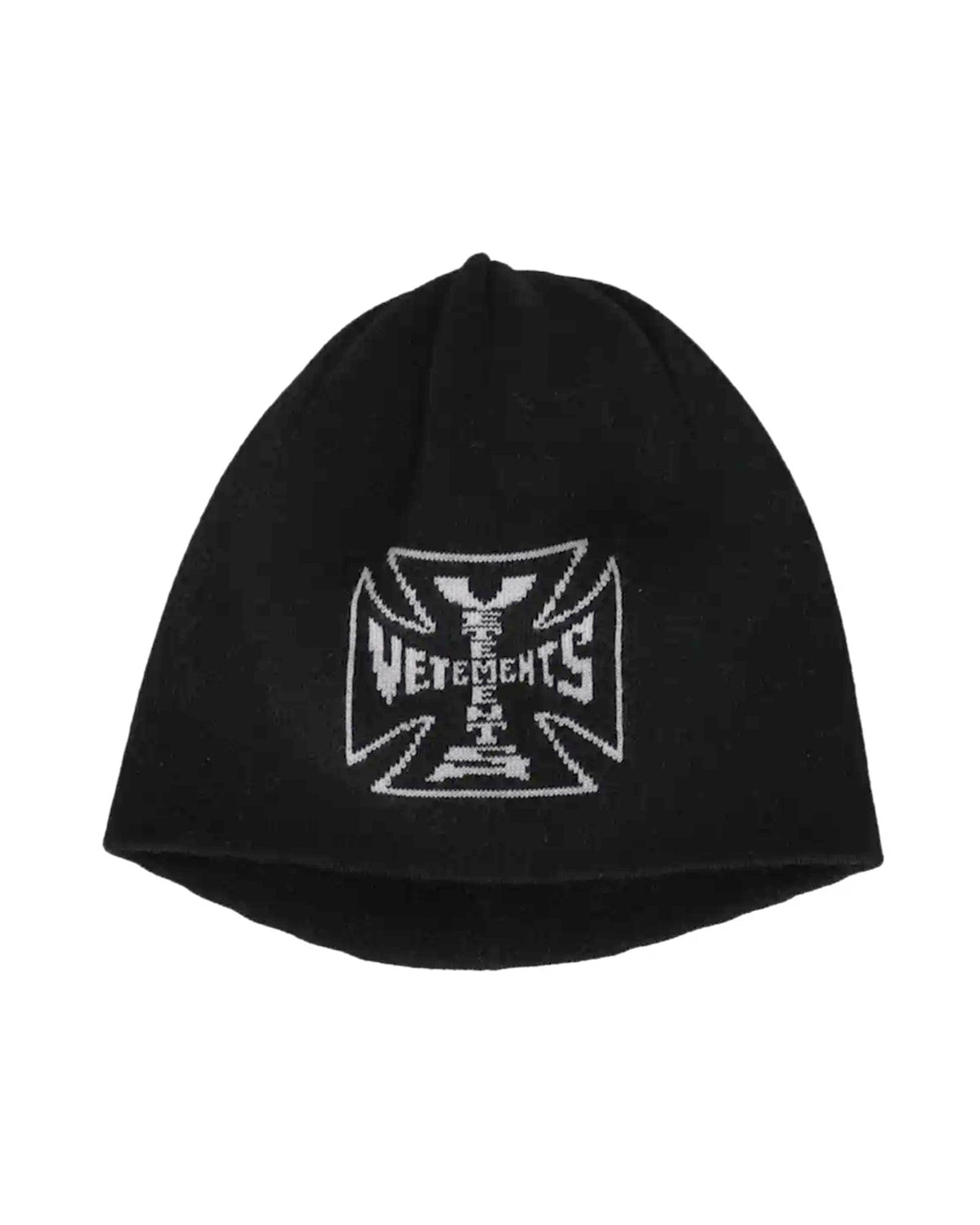 VETEMENTS (ヴェトモン) SS26ビーニー BIKER CROSS LOGO BEANIE