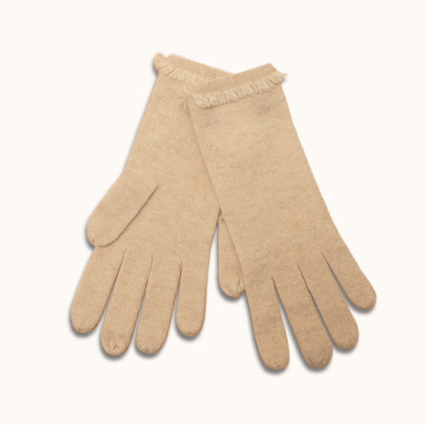 DOVIANA Luxe 100% Cashmere Fringe Lace Gloves – Doviana