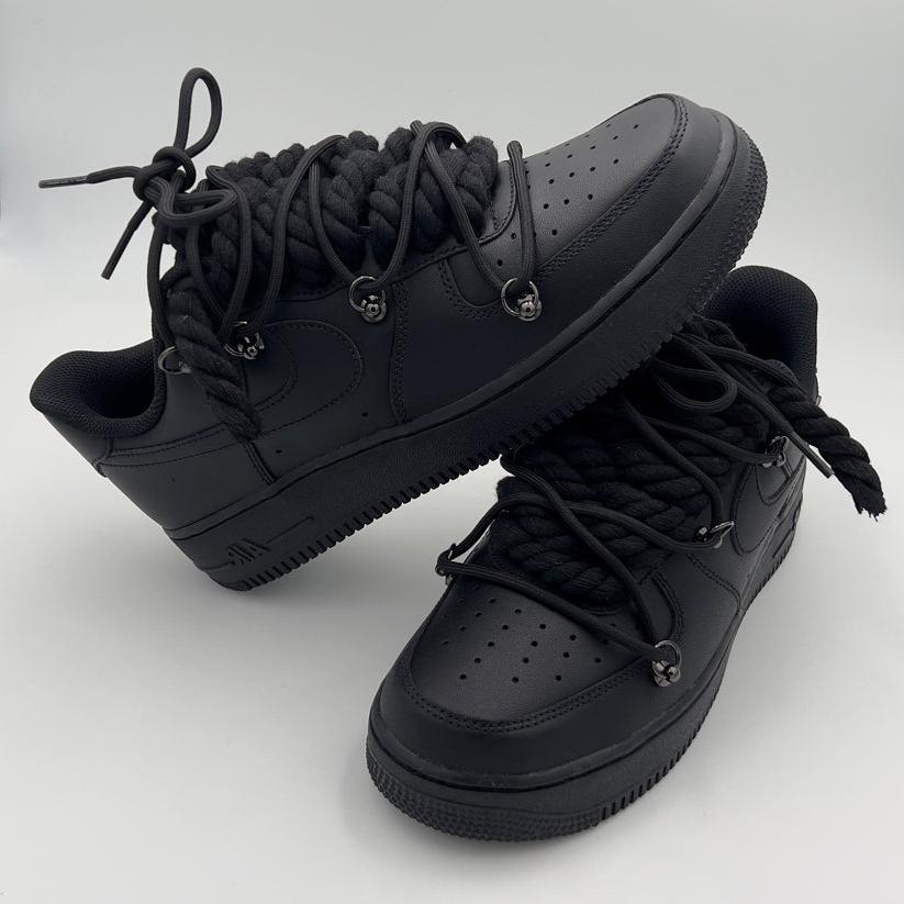 Nike Air Force 1 “Rope Laces Black” Triple Black – EV8 SoCal