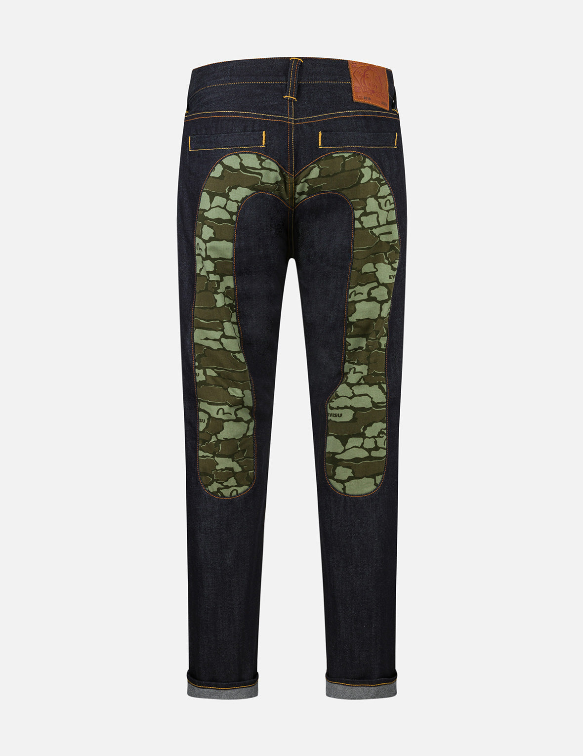 石垣迷彩インサート大黒スリムフィットジーンズ #2010 – EVISU