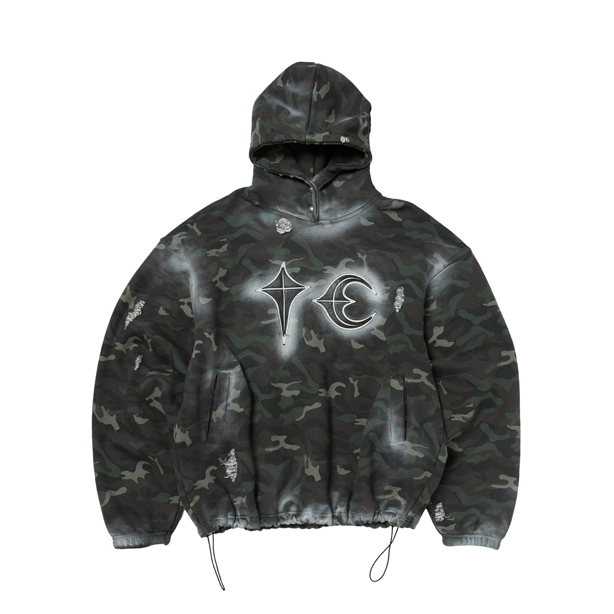 Sprayed Camoflage Rock Hoodie – thug club