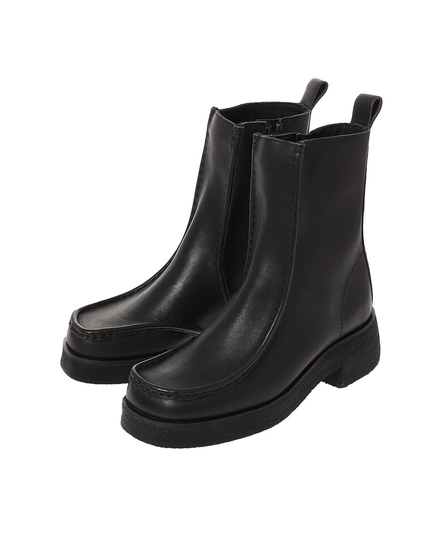 Effery Zip Black Leather - Clarks (クラークス) - shoes (シューズ