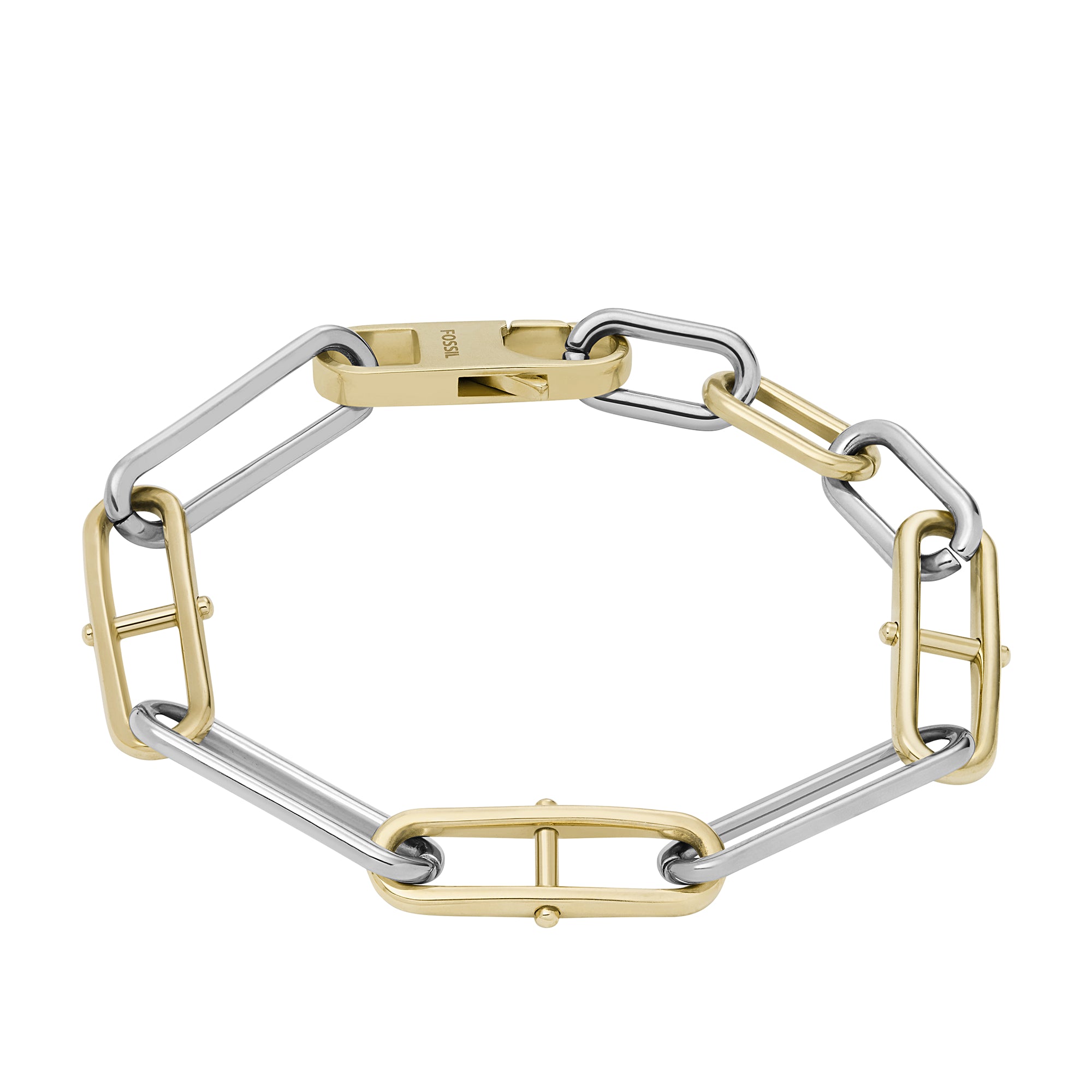 Fossil Heritage D-Link Two-Tone Stainless Steel Chain Bracelet