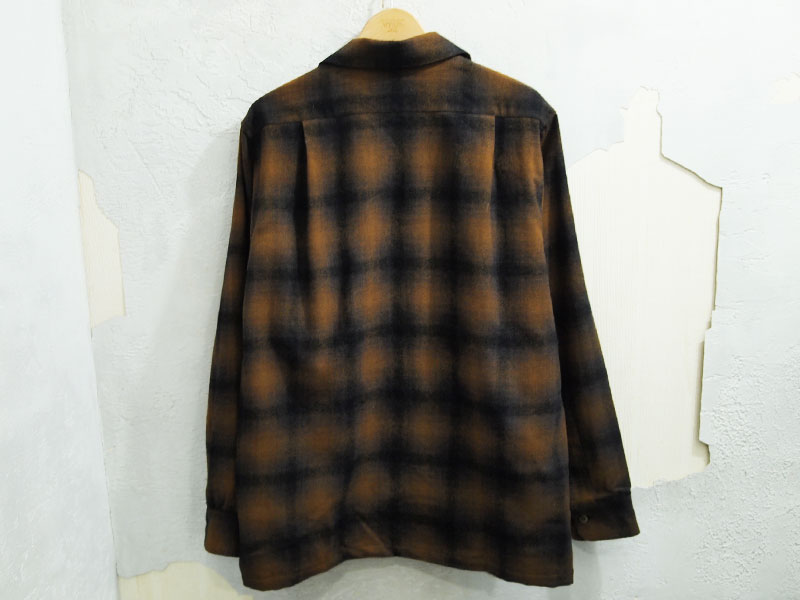SC Subculture 'WOOL CHECK SHIRT'ウールチェックシャツ BROWN 3 L
