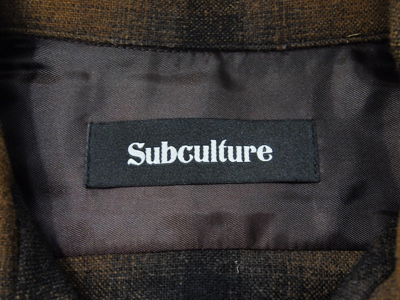 SC Subculture 'WOOL CHECK SHIRT'ウールチェックシャツ BROWN 3 L