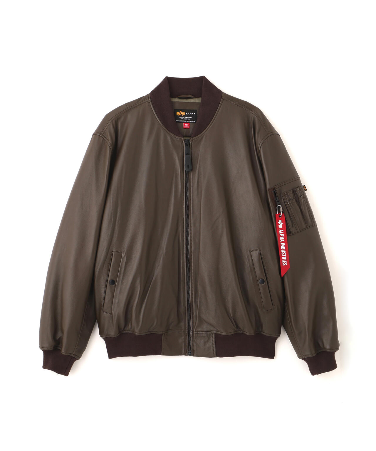 LEATHER MA-1 FLIGHT JACKET ｜アルファ インダストリーズ