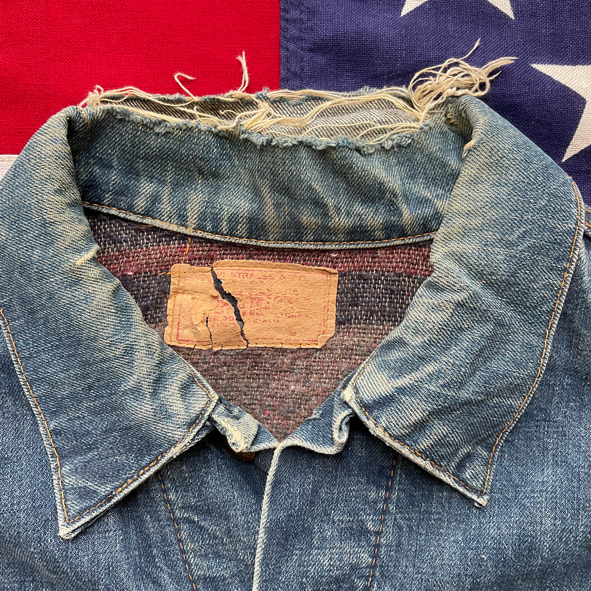 Vintage 1960's LEVI'S Big E Type 3 Troy Blanket Lined Two Pocket