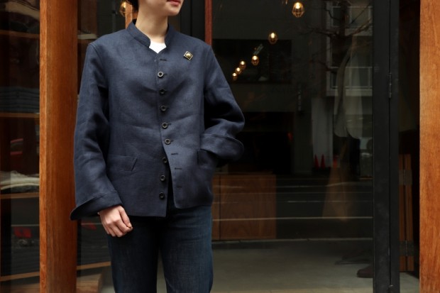 LINEN HERRINGBONE NAVY” | ANATOMICA SAPPORO アナトミカ札幌