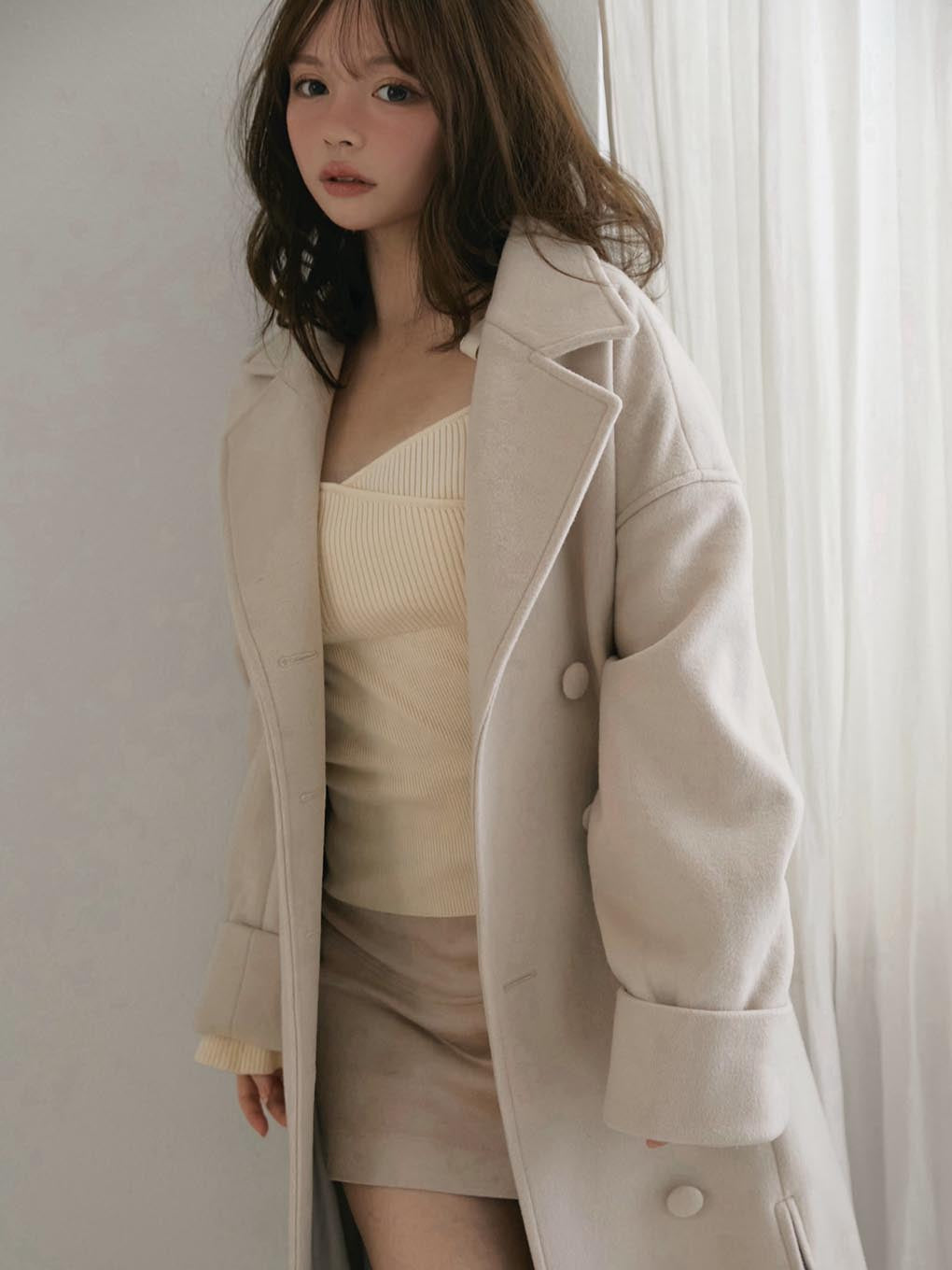ANDMARY】Ange slit long coat
