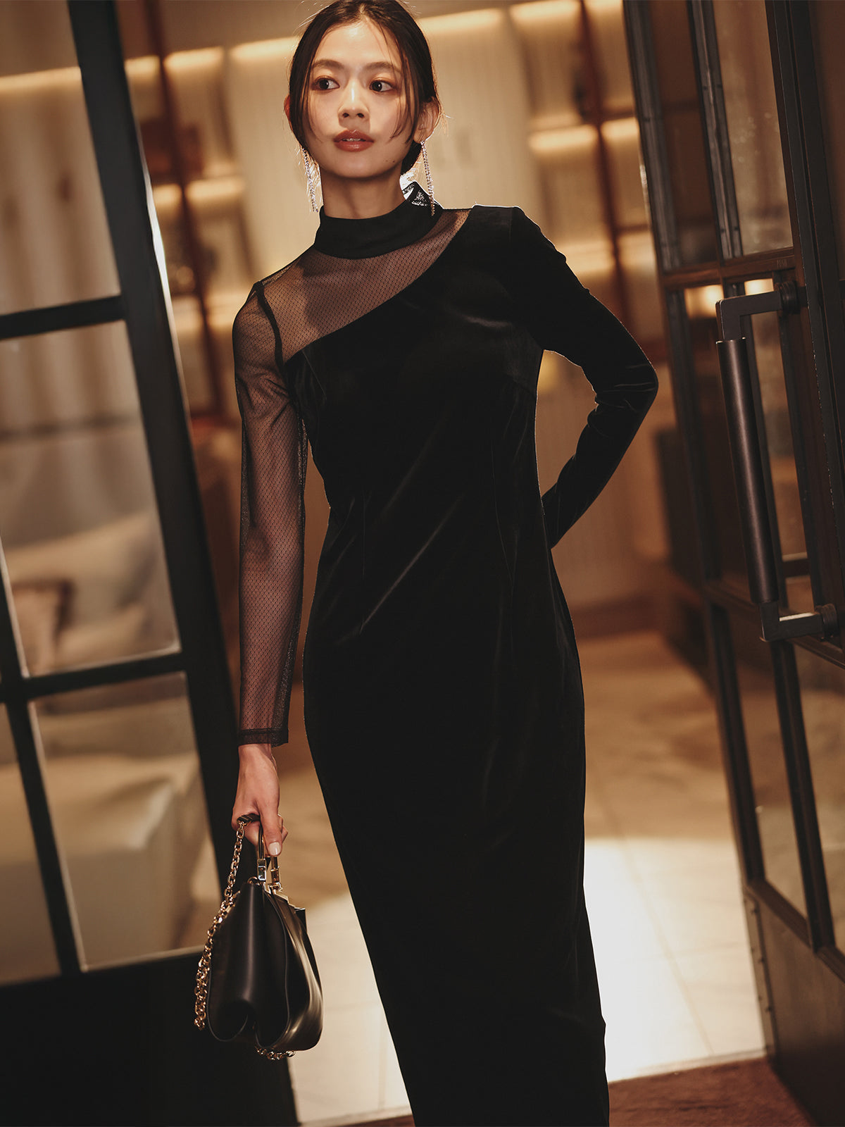 シアーコンビタイトワンピース