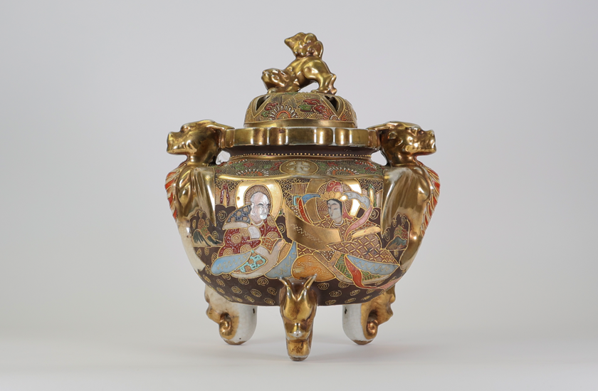 京薩摩錦光山造銘香炉 | 骨董品・美術品の買取 出張買取・鑑定対応