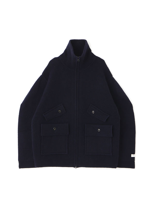 ETRE TOKYO ダブルフェイスフロントファスナーニットプルオーバー