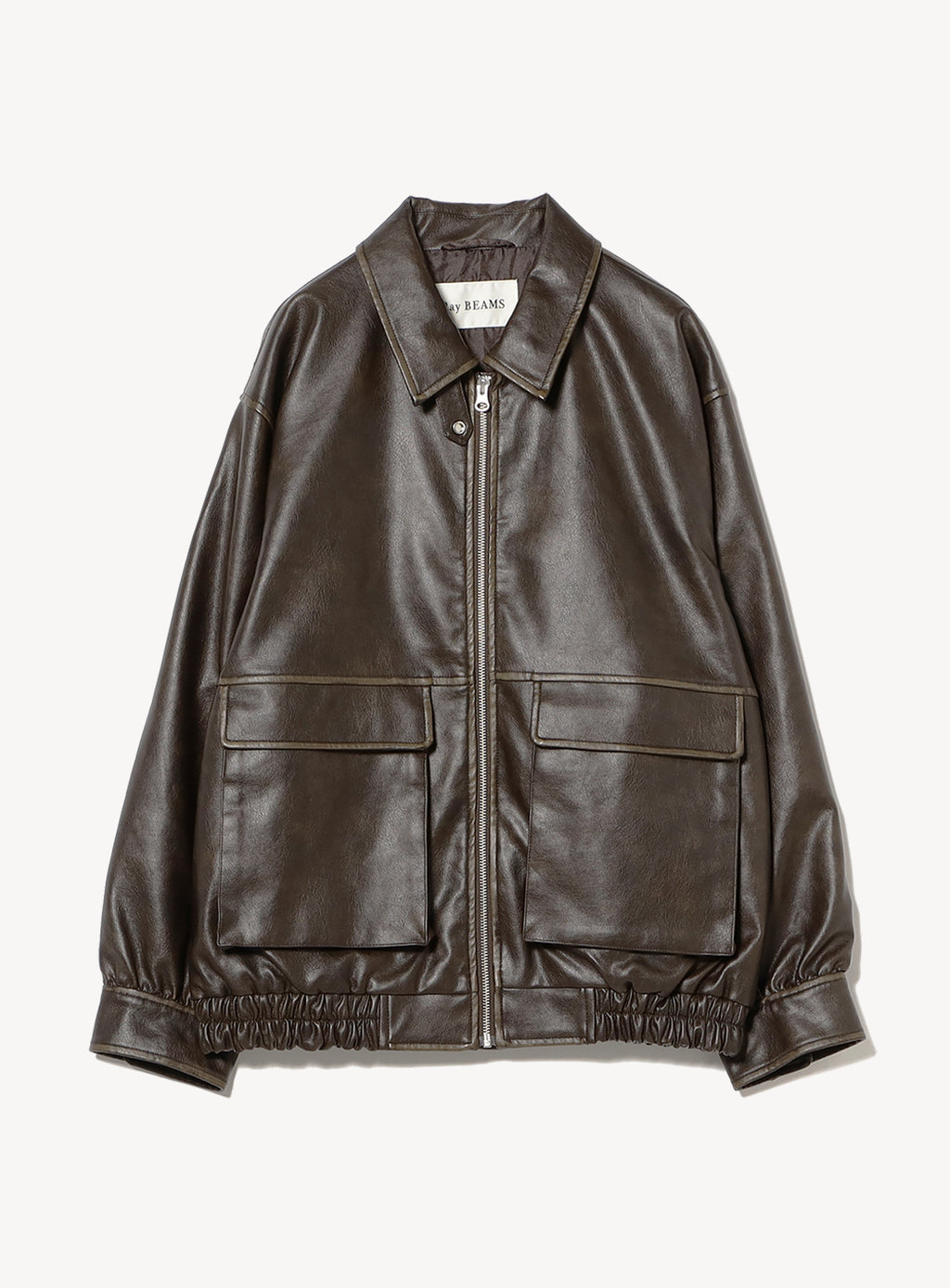 Faux Leather Flight Jacket