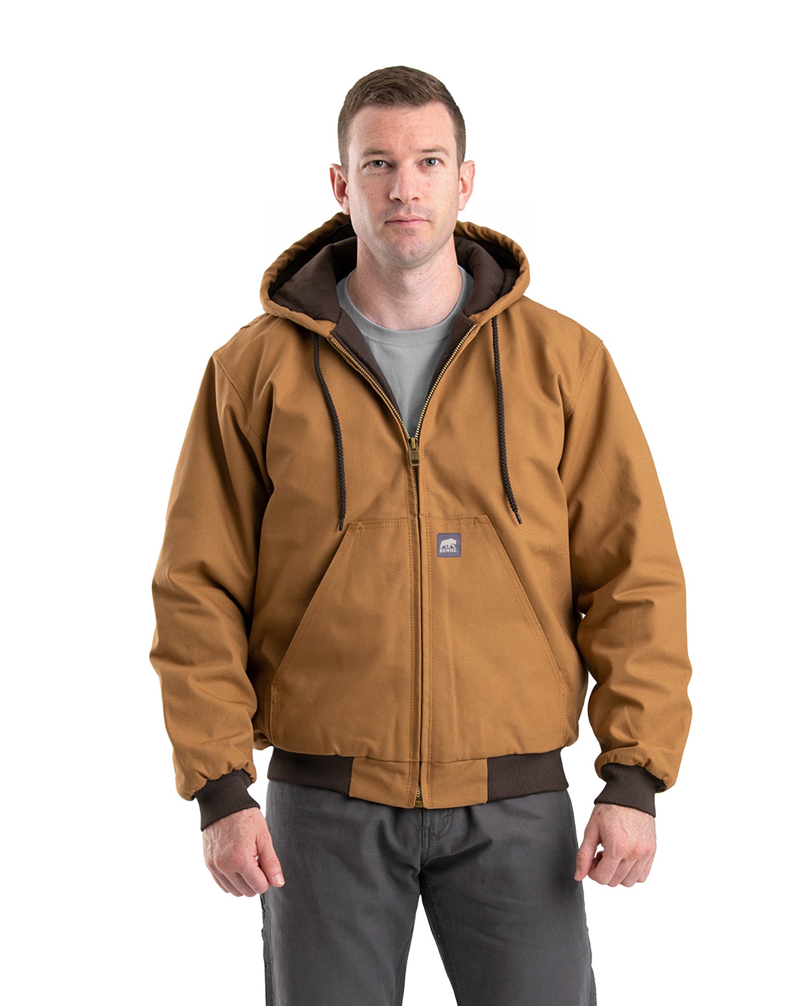Men's Duck Hooded Active Work Jacket – Berne Canada