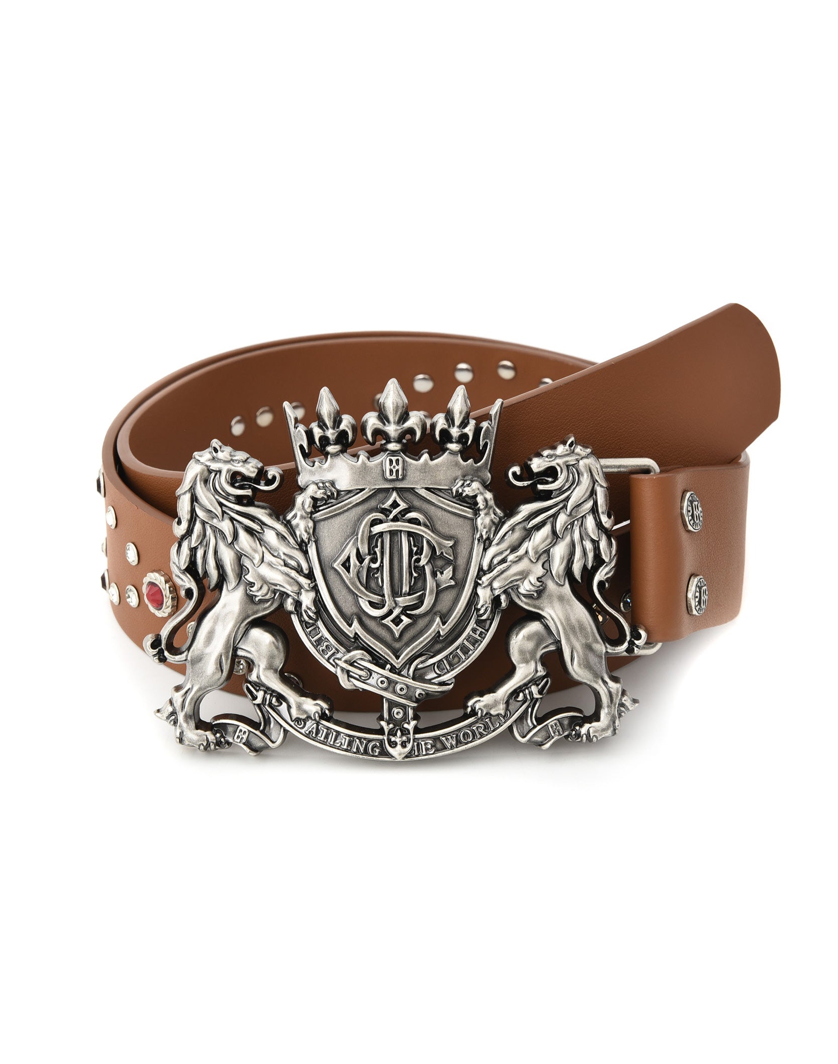 Lion Medal Leather Belt Brown – Birth Of Royal Child