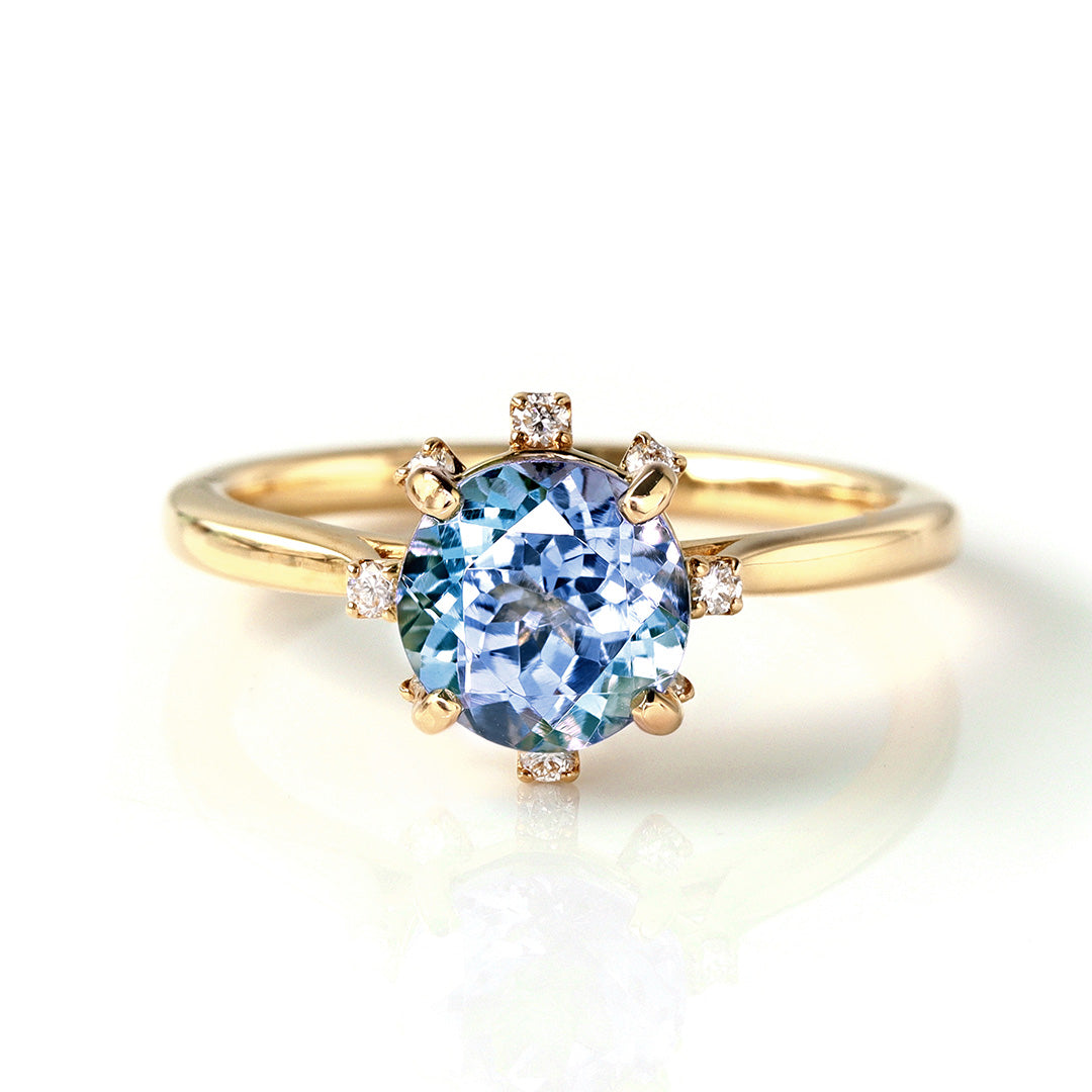 ビズー公式】タンザナイト×ダイヤモンド K18/PTリング・ルミリエム