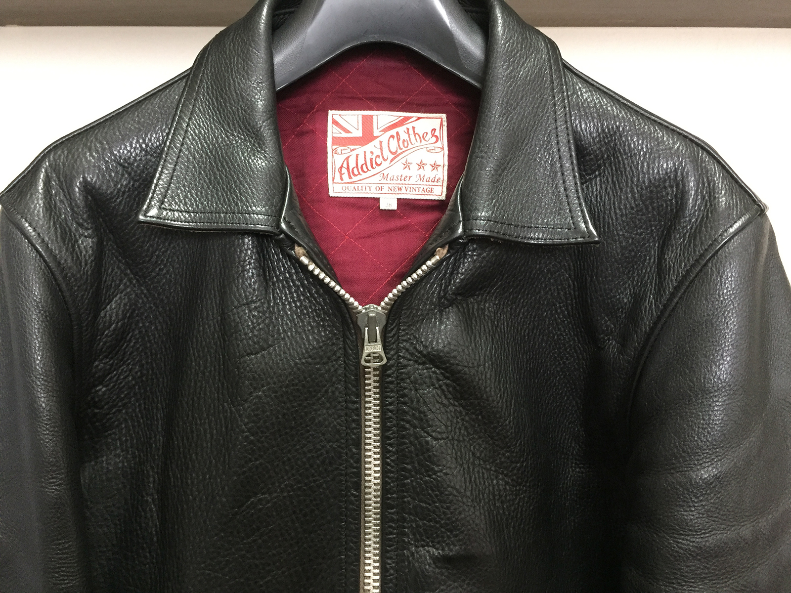 ADDICT CLOTHES / AD-1 KIP LEATHER CENTER ZIP JACKET | perfect day