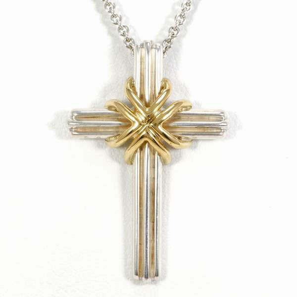 ティファニー シグネチャークロス K18YG シルバー ネックレス 総重量約
