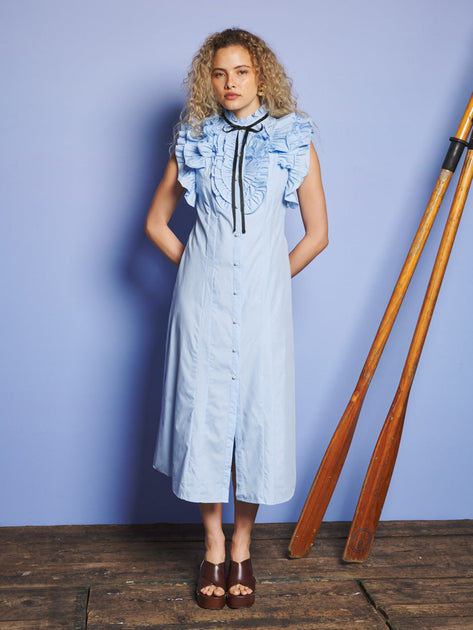 Glassy Ruffle Pleat ミディワンピース – Sister Jane (Japan)