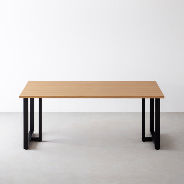 THE TABLE / ホワイトオーク × Tube T - Black Steel × W100 - 180cm