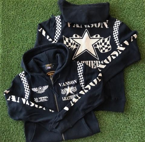 VANSON ブランドロゴ リバーシブル・ファージャケット BLK / VANSON