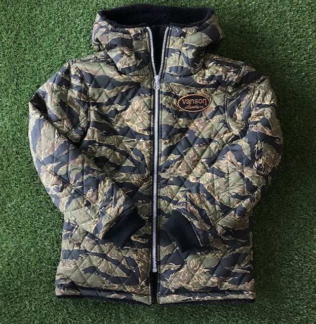 VANSON ブランドロゴ リバーシブル・ファージャケット BLK / VANSON