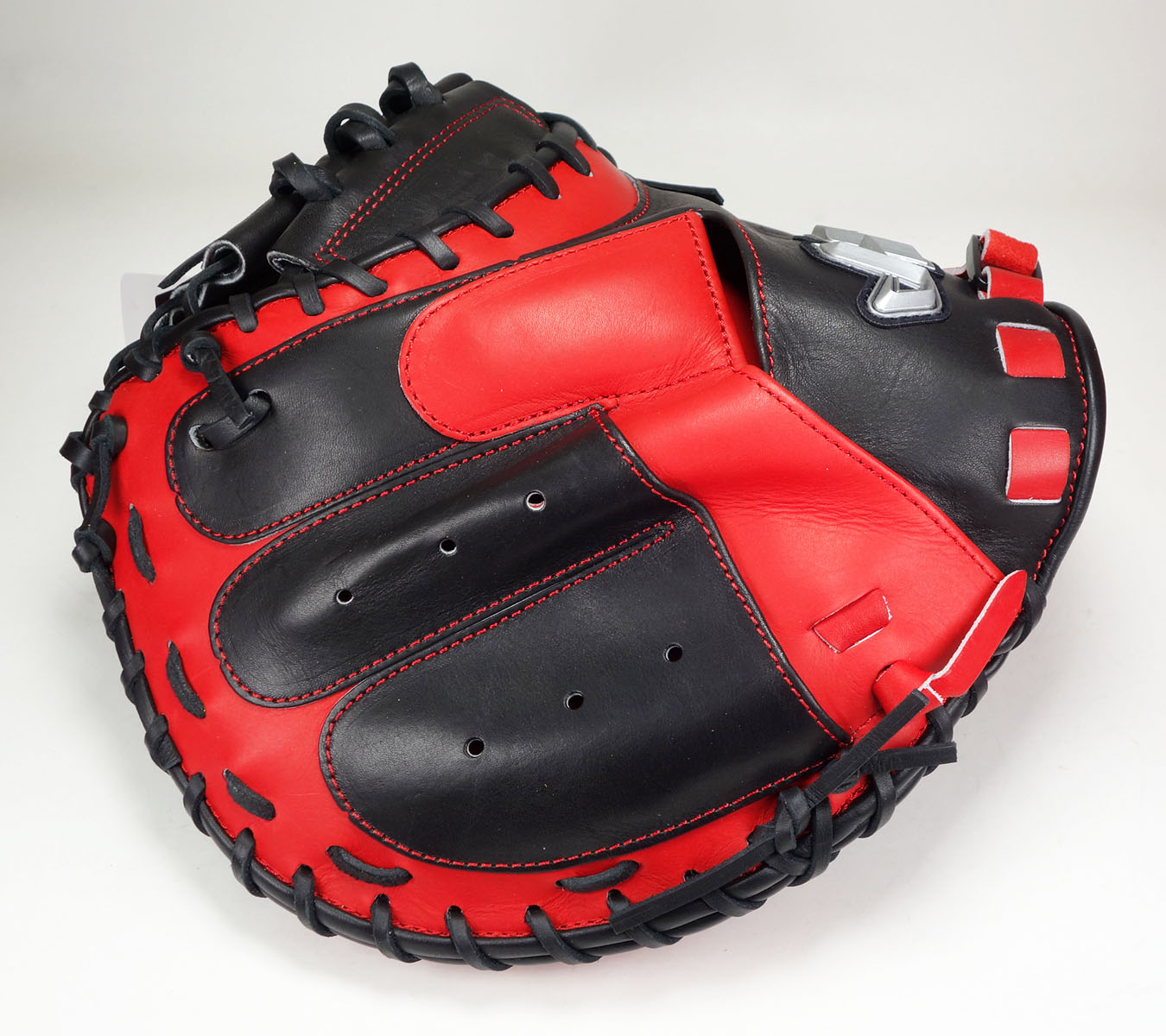 良品】ハタケヤマ キャッチャーミット PRO-M08 軟式グローブ 赤黒 一般