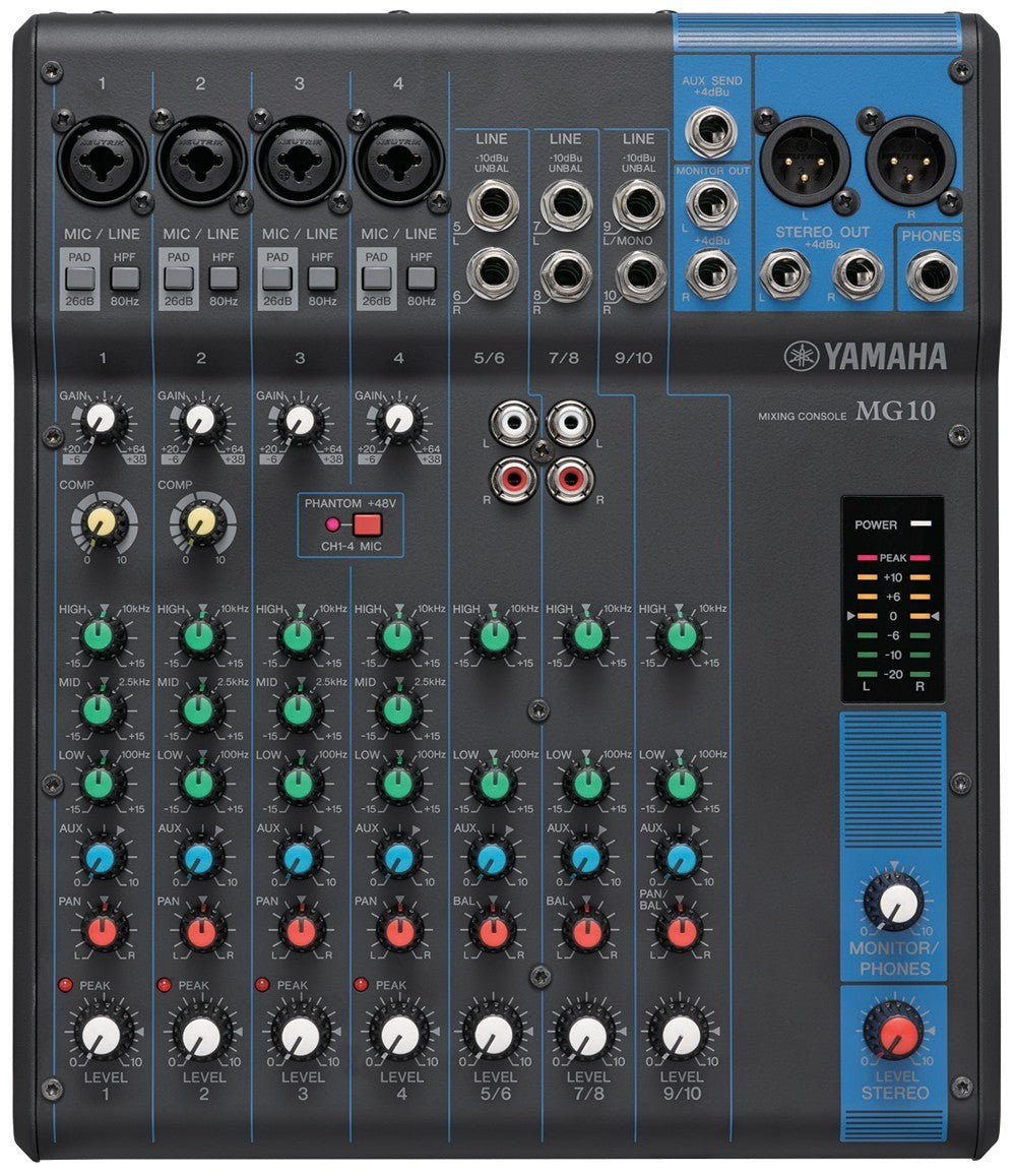 Yamaha MG10 10-Channel Compact Stereo Mixer CABLE KIT – Kraft Music