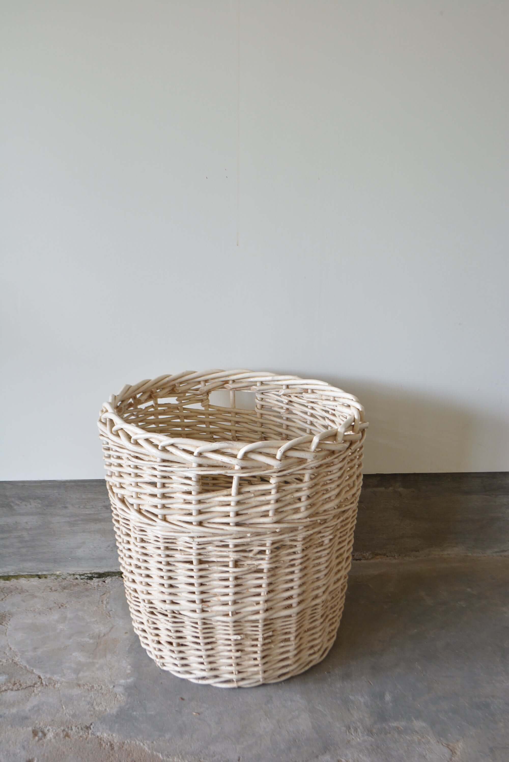 ラタン パニエ BIG フレンチバスケット L 藤/フランスブロカント