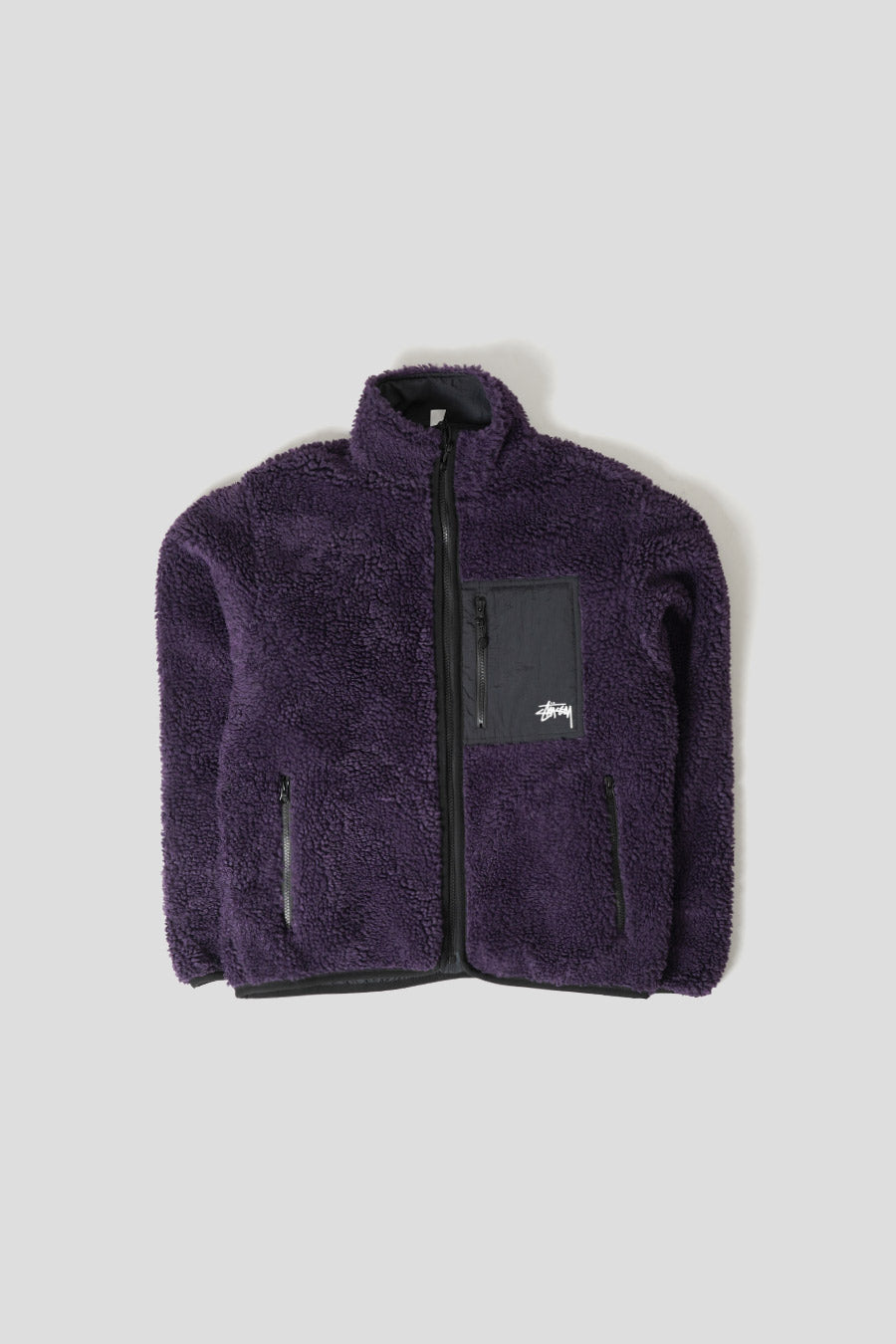 Stussy - REVERSIBLE PURPLE SHERPA JACKET – LE LABO STORE