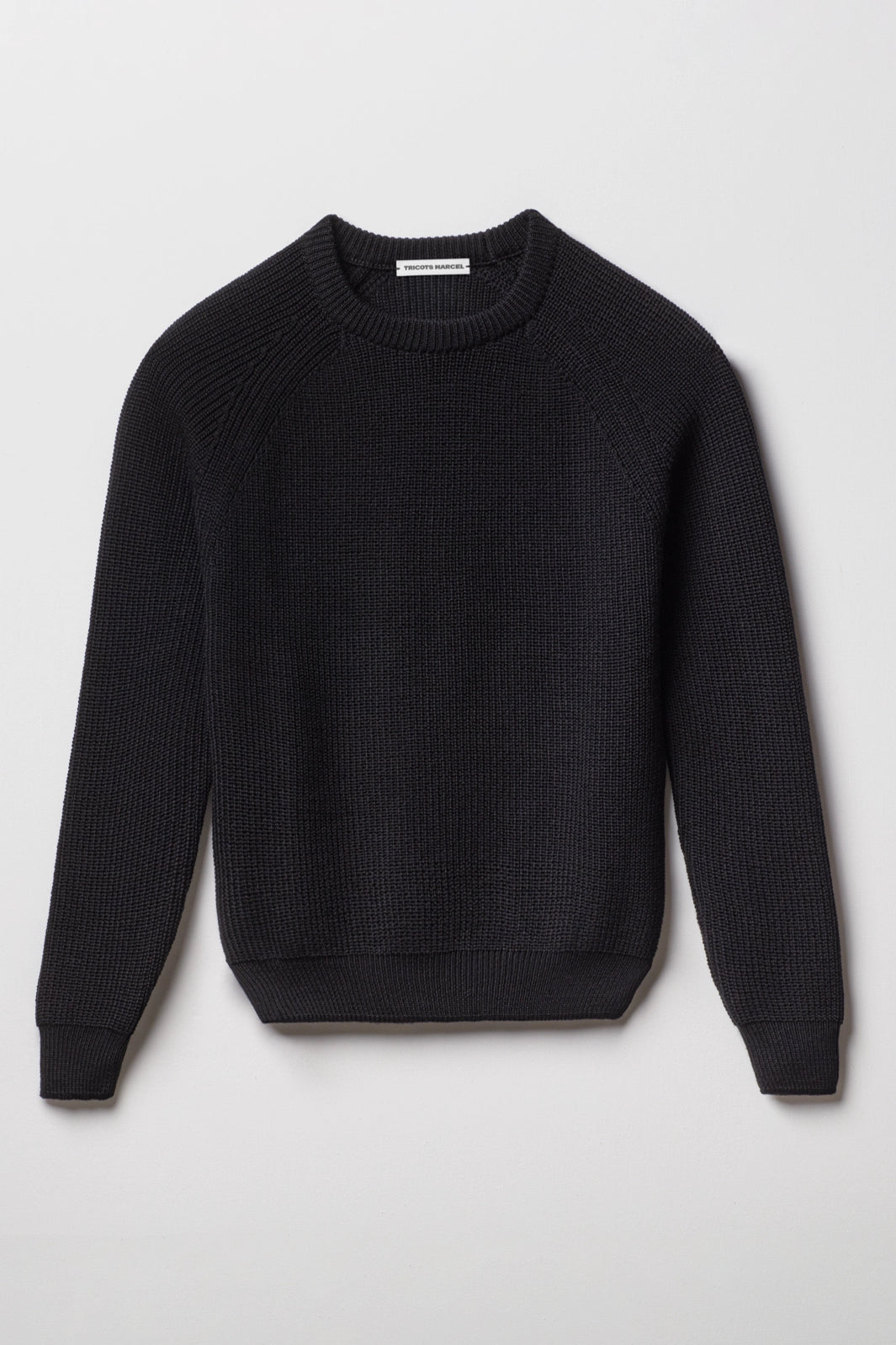 Men's Black Merino Wool Sweater - Les Tricots Marcel