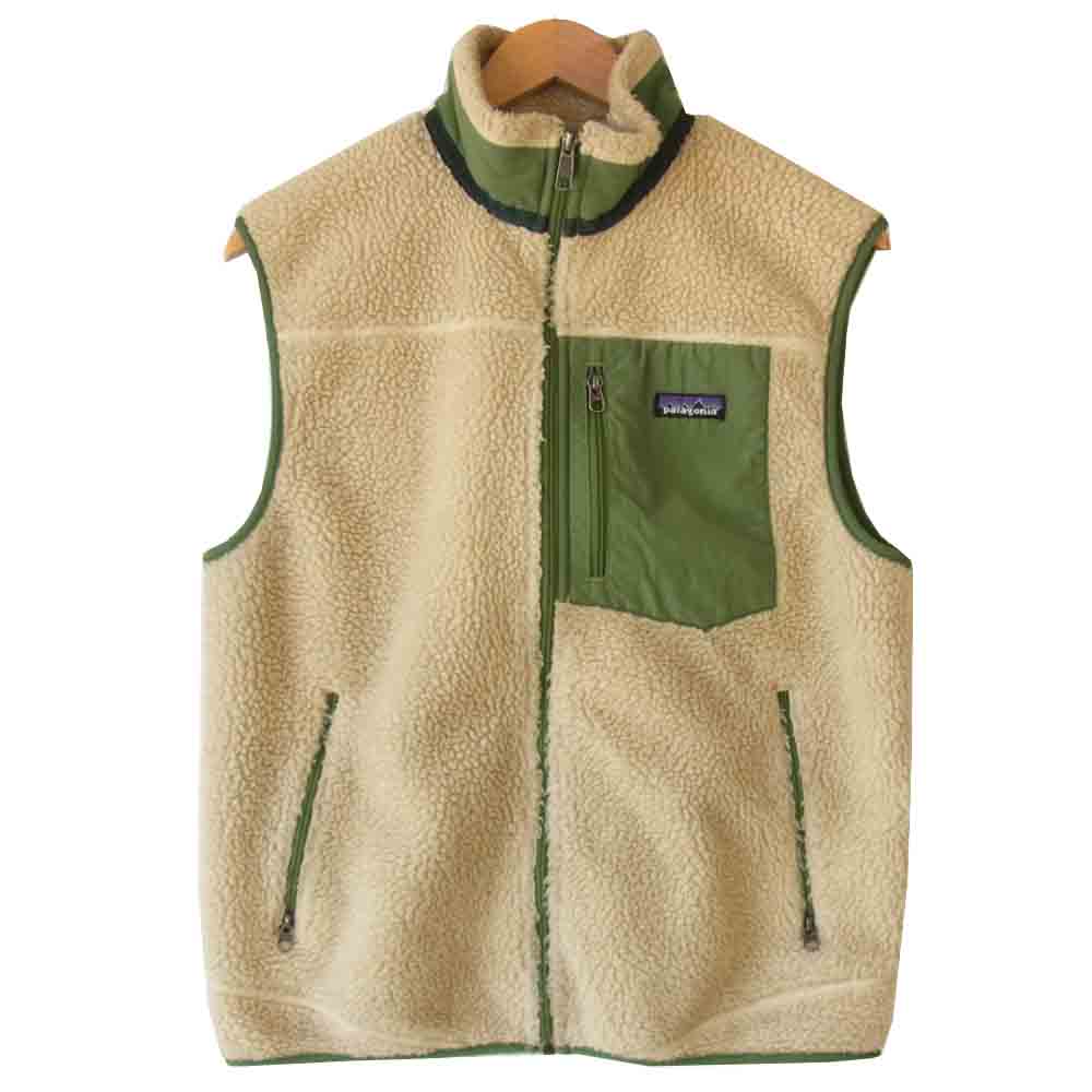 patagonia パタゴニア 23046 F9 レトロ X フリース ベスト ベージュ×緑