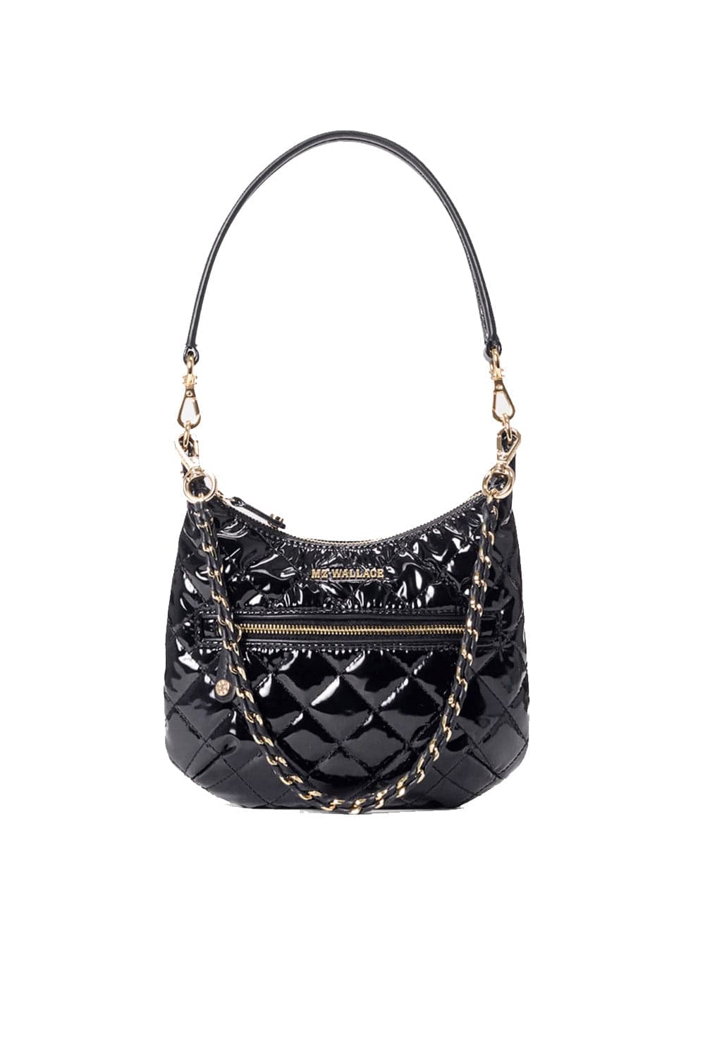Crosby Sienna Black Laquer Shoulder Bag