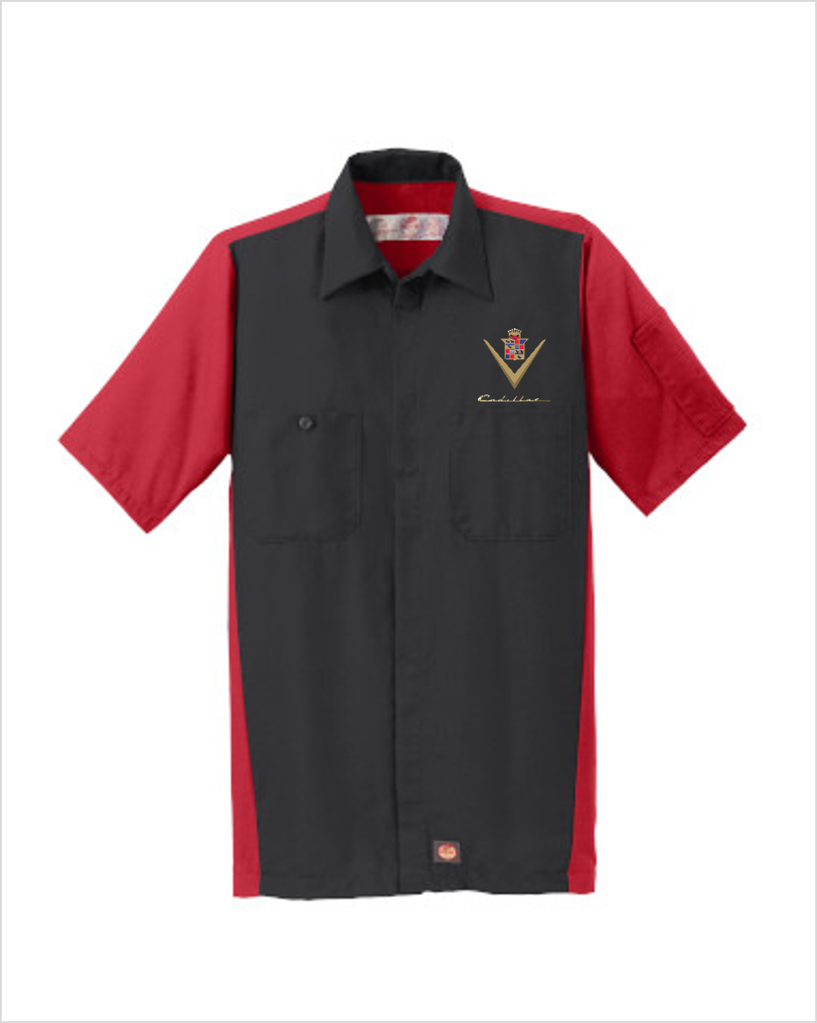 1940s Cadillac Red Kap Short Sleeve Two-Tone Mechanic Shirt